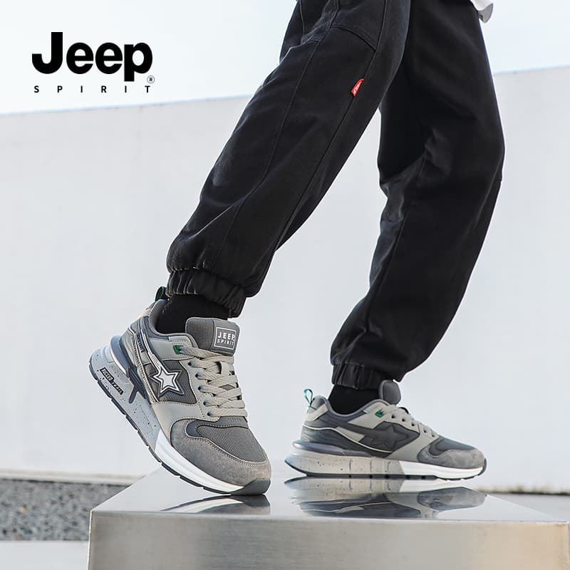 Кроссовки JEEP SPIRIT Leisure Collection Амортизация Устойчивость к истиранию Легкий Низкий Верх Повседневная обувь Мужская - изображение 13