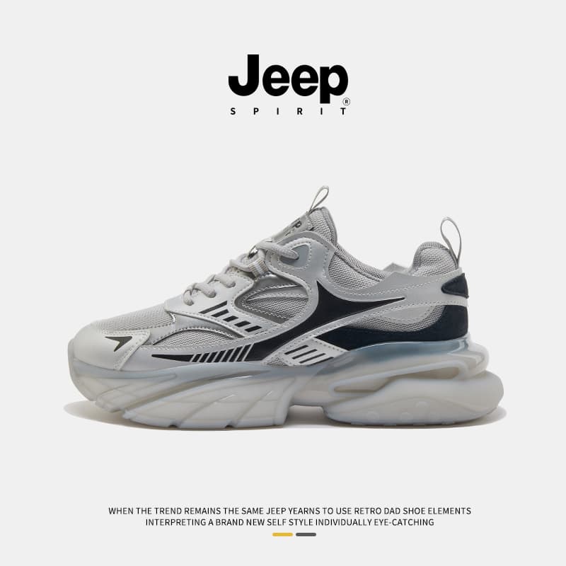 Кроссовки JEEP SPIRIT Leisure Collection Низкие повседневные кроссовки Мужские Луна Песок Серебристый - изображение 9