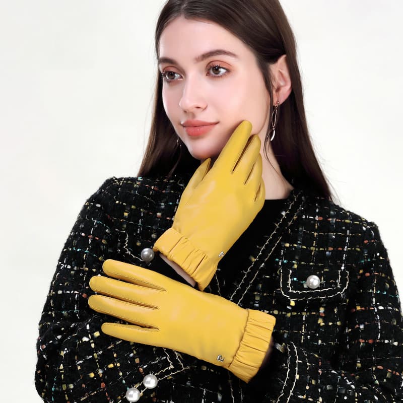 PIERRE CARDIN Овчина Пальцевые Женские Желтые - изображение 7