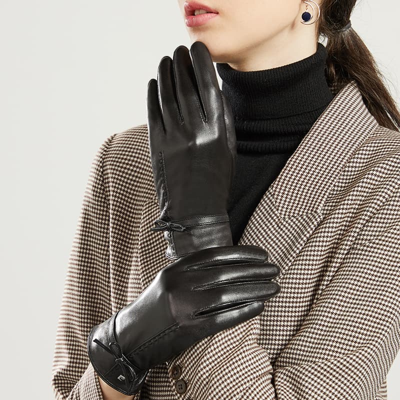 PIERRE CARDIN Овчина Пальцевые Женские Черный - изображение 8