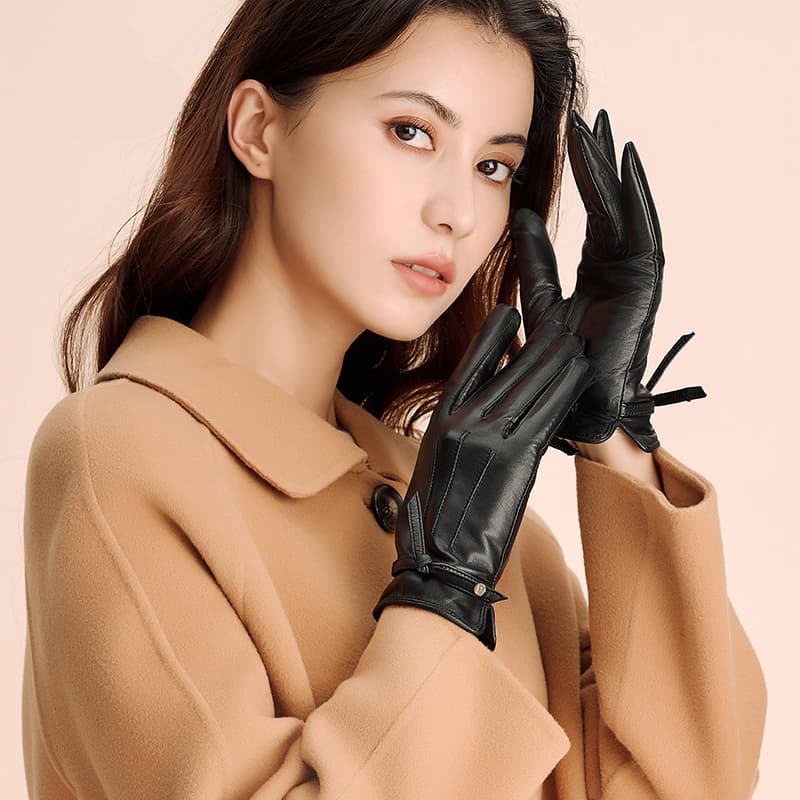 PIERRE CARDIN Овчина Пальцевые Женские Черный - изображение 3