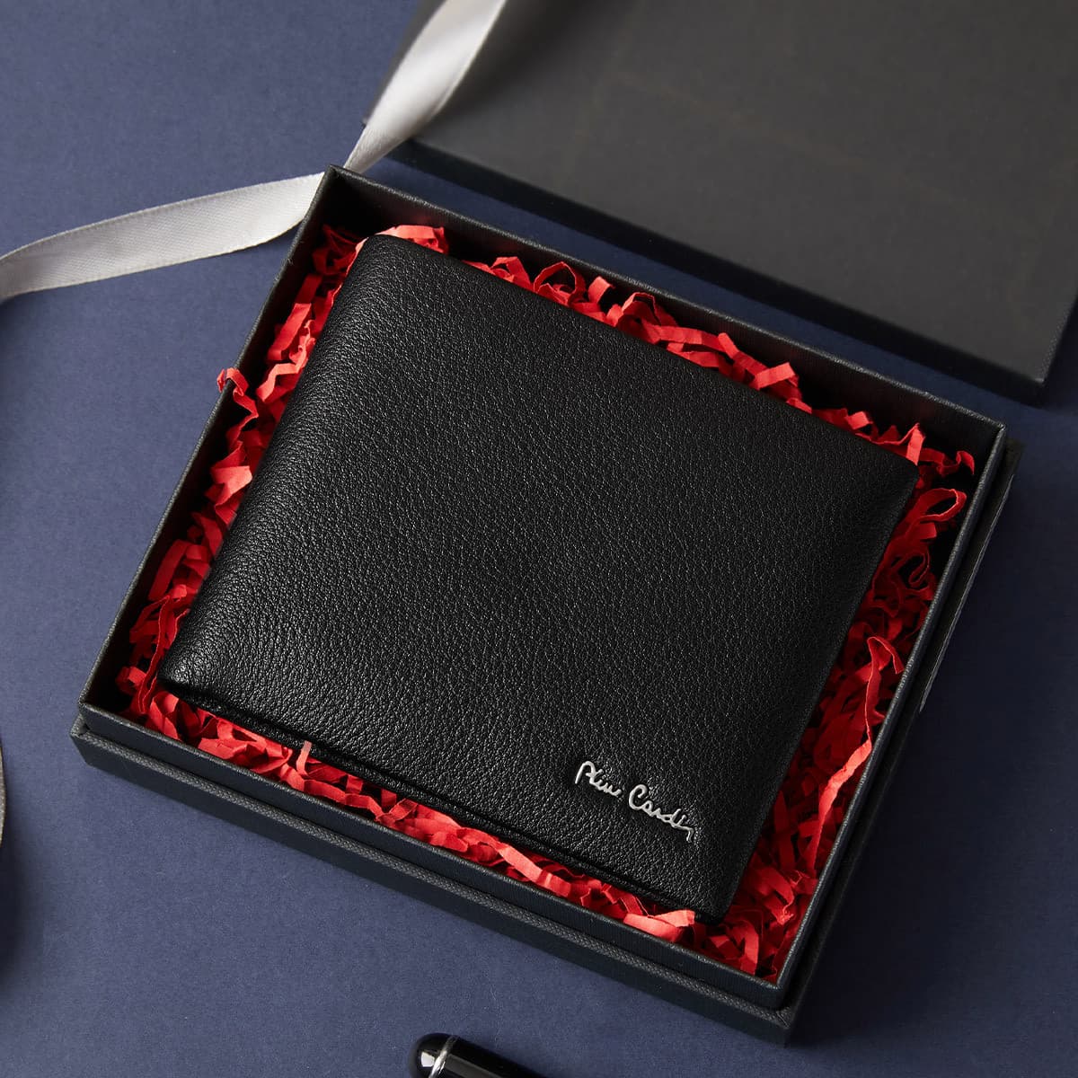 Кошелек PIERRE CARDIN Кошелек из коровьей кожи стандартный (стандартный) мужской черный - изображение 4