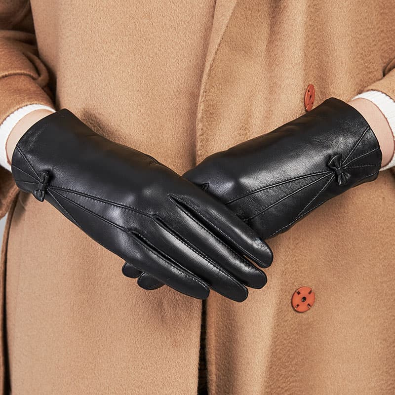 PIERRE CARDIN Козья кожа Пальцевые Женские Черный - изображение 3