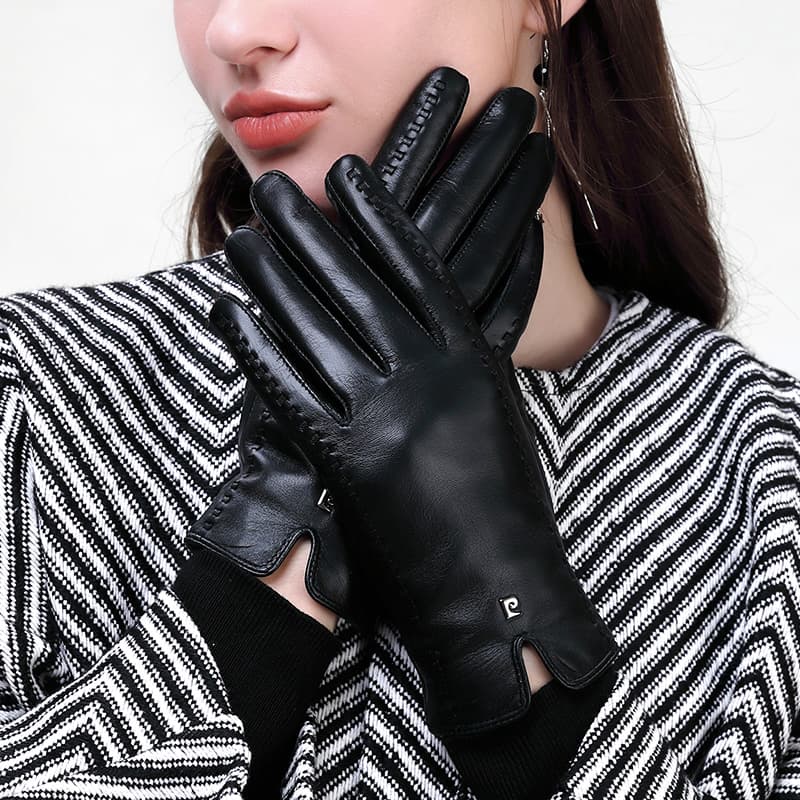 PIERRE CARDIN Овчина Пальцевые Женские Черный - изображение 6