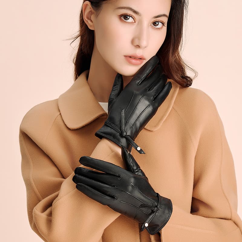 PIERRE CARDIN Овчина Пальцевые Женские Черный - изображение 4