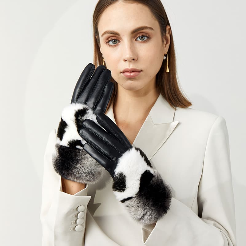 PIERRE CARDIN Овчина Пальцевые Женские Черный - изображение 3