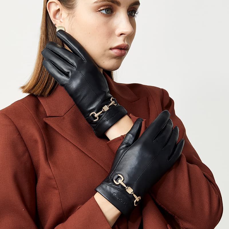 PIERRE CARDIN Овчина Пальцевые Женские Черный - изображение 5