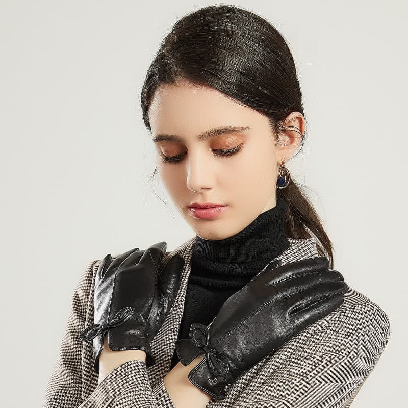 PIERRE CARDIN Овчина Пальцевые Женские Черный - изображение 5