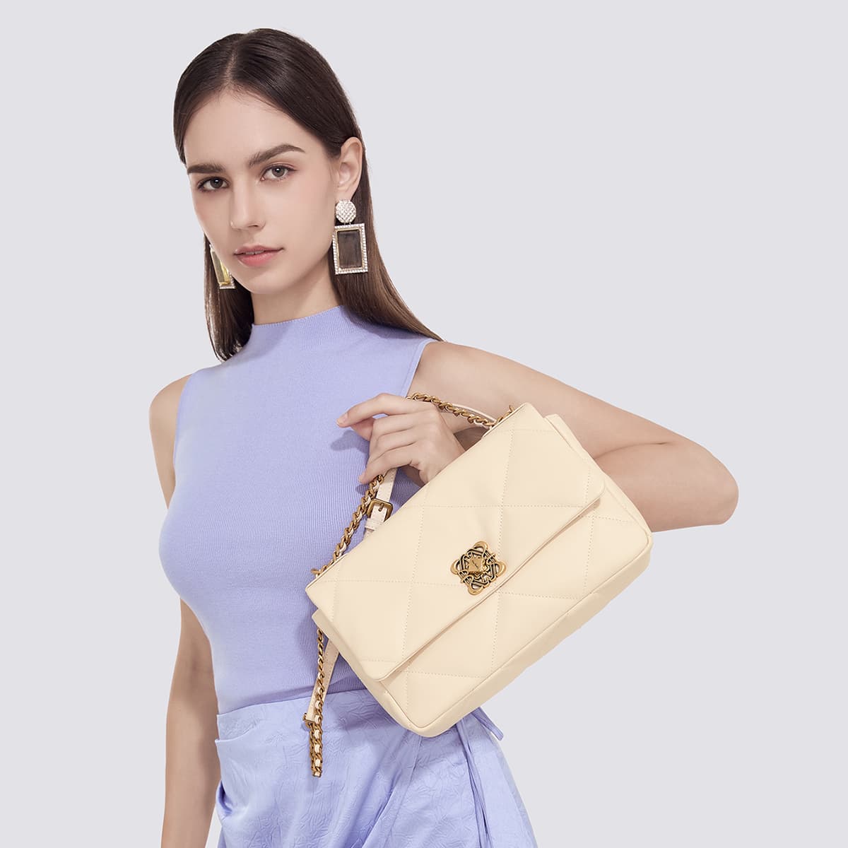 Мини-сумка PIERRE CARDIN Сумка через плечо из коровьей кожи Женская Черный Экрю Желтый Коричневый - изображение 5