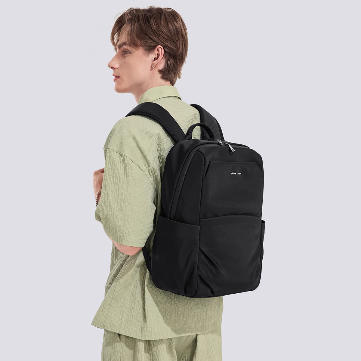 Рюкзак PIERRE CARDIN Ткань Рюкзак Стандартный (Standard) Мужской Черный - изображение 5