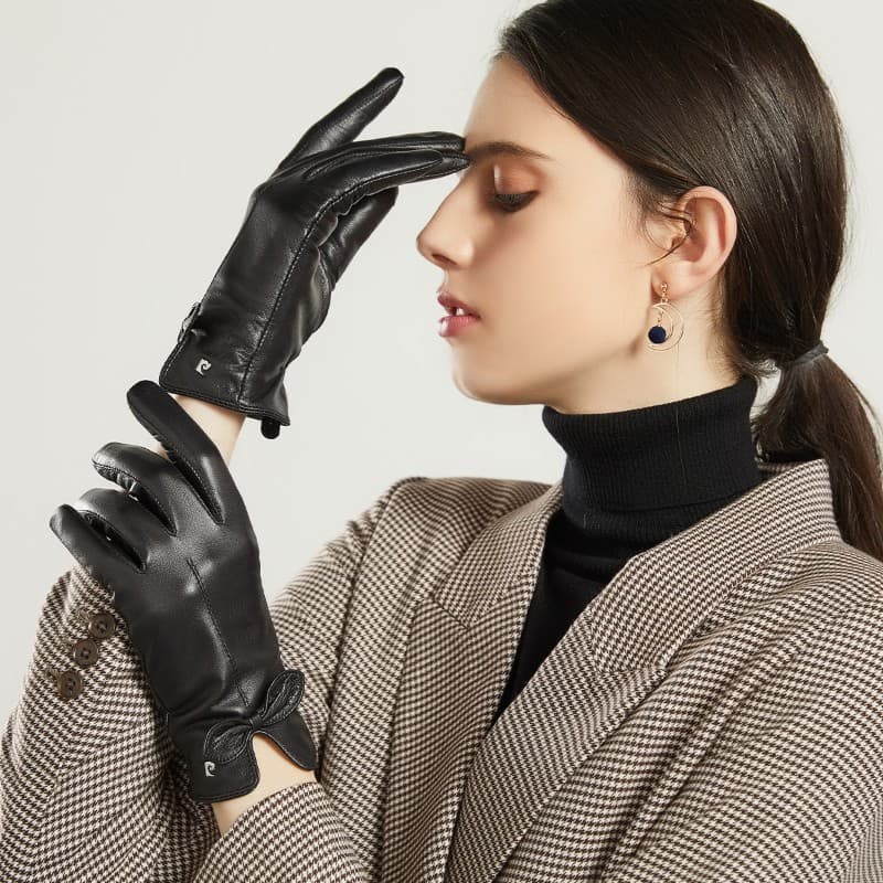 PIERRE CARDIN Овчина Пальцевые Женские Черный - изображение 6