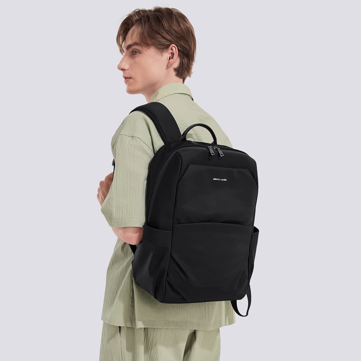 Рюкзак PIERRE CARDIN Ткань Рюкзак Стандартный (Standard) Мужской Черный - изображение 3