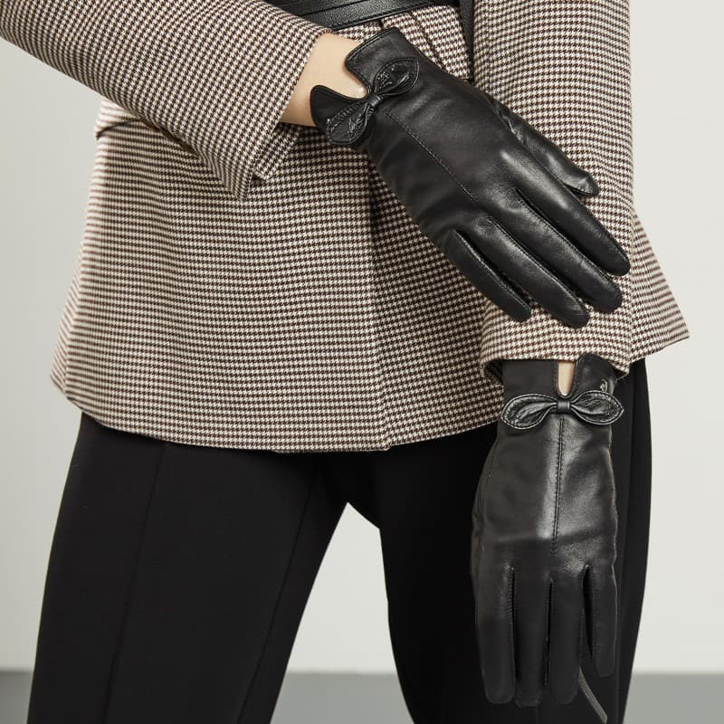 PIERRE CARDIN Овчина Пальцевые Женские Черный - изображение 7