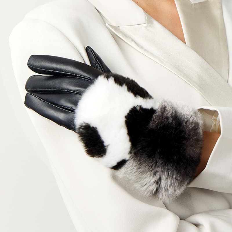PIERRE CARDIN Овчина Пальцевые Женские Черный - изображение 7