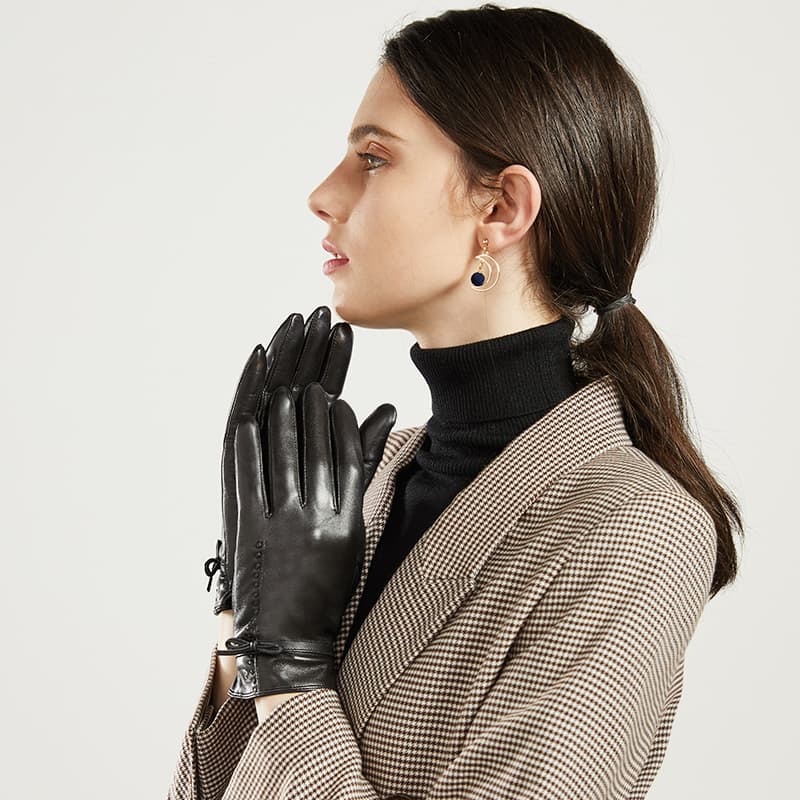 PIERRE CARDIN Овчина Пальцевые Женские Черный - изображение 6