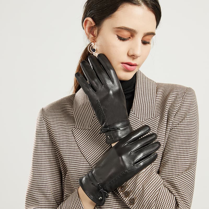 PIERRE CARDIN Овчина Пальцевые Женские Черный - изображение 5
