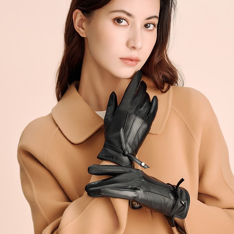 PIERRE CARDIN Овчина Пальцевые Женские Черный - изображение 5