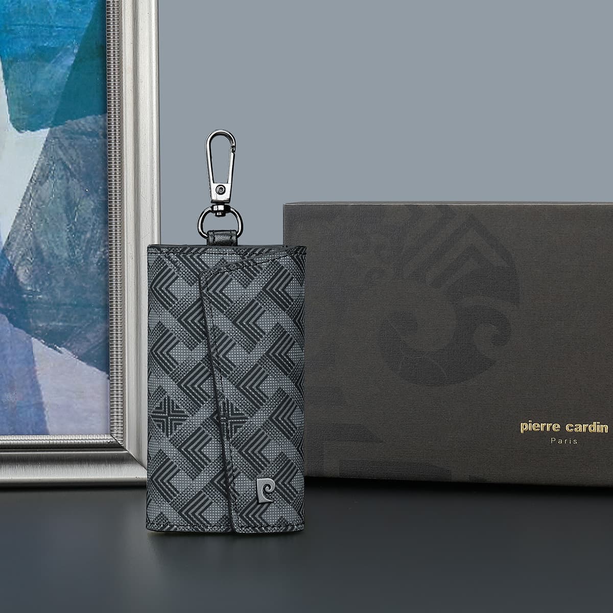 Ключница PIERRE CARDIN Ткань Key Pouch Стандартный (Standard) Мужской Серый - изображение 5