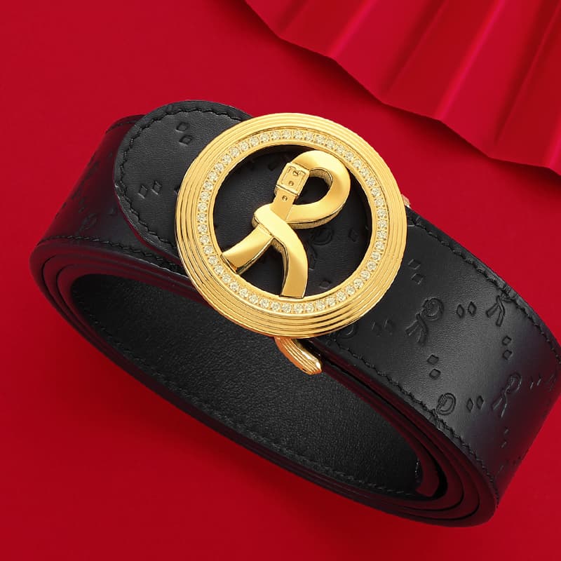 Ремень Roberta Di Camerino Ремни из коровьей кожи Мужской Черный 3,7CM - изображение 5