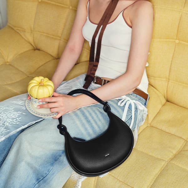 Мини-сумка MUVA Crescent Shoulder Bag Black/Brown - изображение 4