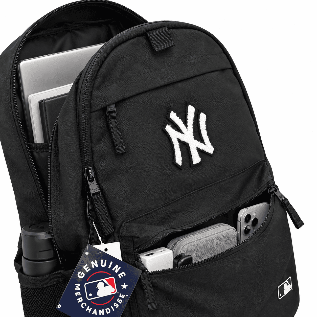 Рюкзак New Era x MLB Коллаборация Нью-Йорк Янкис Полиэстеровый Рюкзак Рюкзаки Унисекс Черный - изображение 6