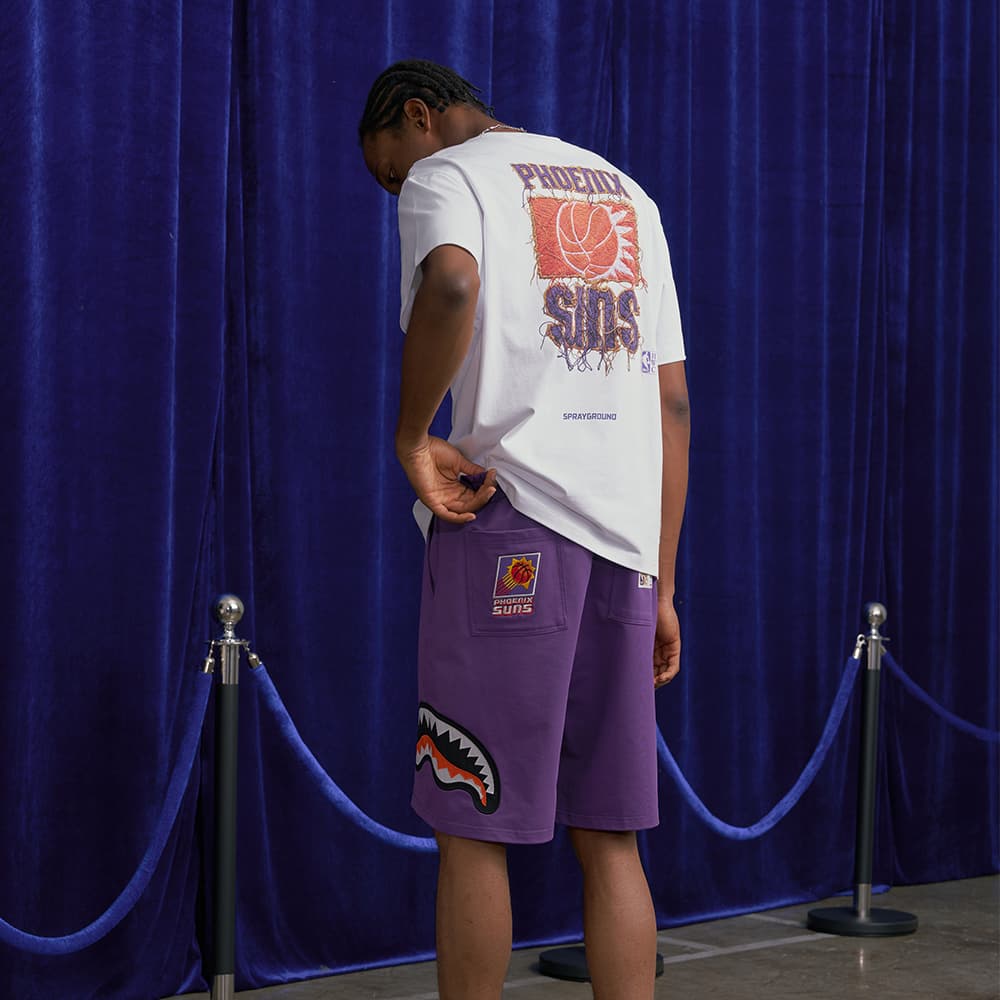 Шорты SPRAYGROUND | NBA HWC Sun Purple Men's Casual Shorts SPRAYGROUND | NBA HWC Солнце Фиолетовый Мужские Повседневные Шорты - изображение 3