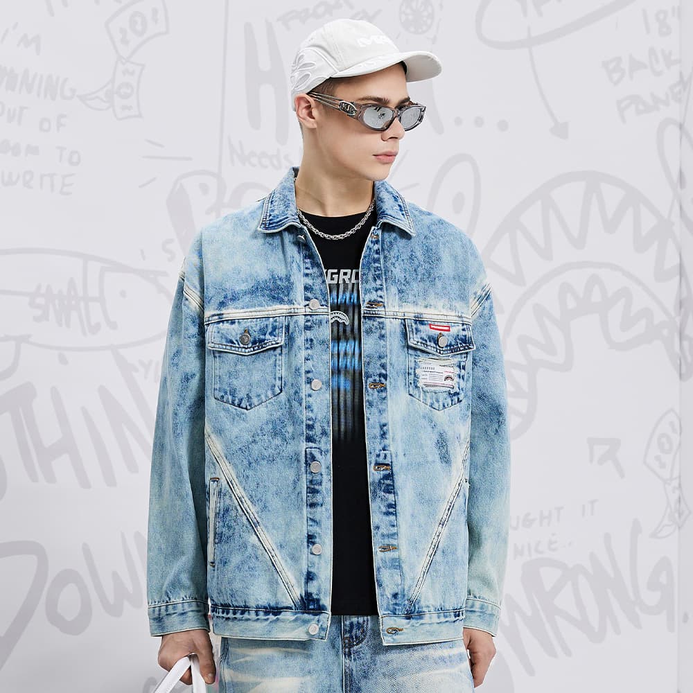 Джинсовая куртка SPRAYGROUND Джинсовая куртка унисекс синего цвета - изображение 6