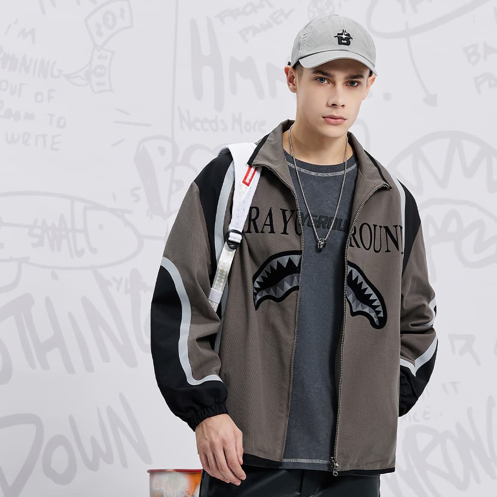 Куртка SPRAYGROUND Куртки и пальто унисекс среднего серого цвета - изображение 3