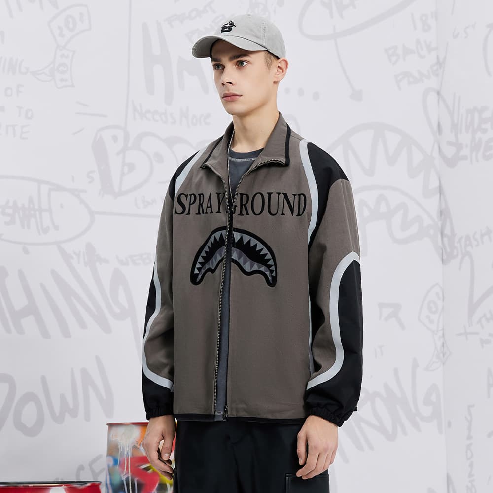 Куртка SPRAYGROUND Куртки и пальто унисекс среднего серого цвета - изображение 5