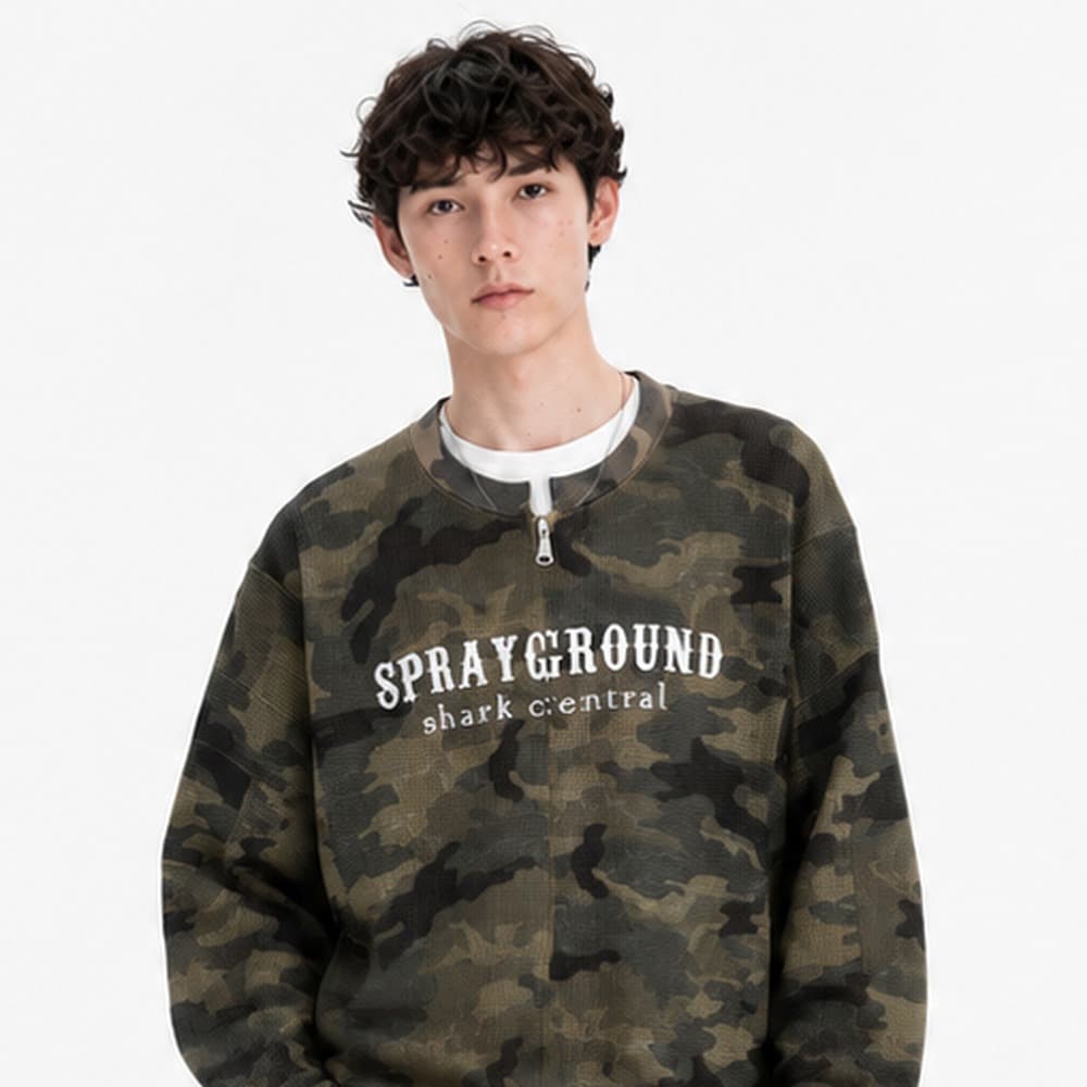 Футболка SPRAYGROUND Армейский зеленый Мужской Футболки - изображение 5