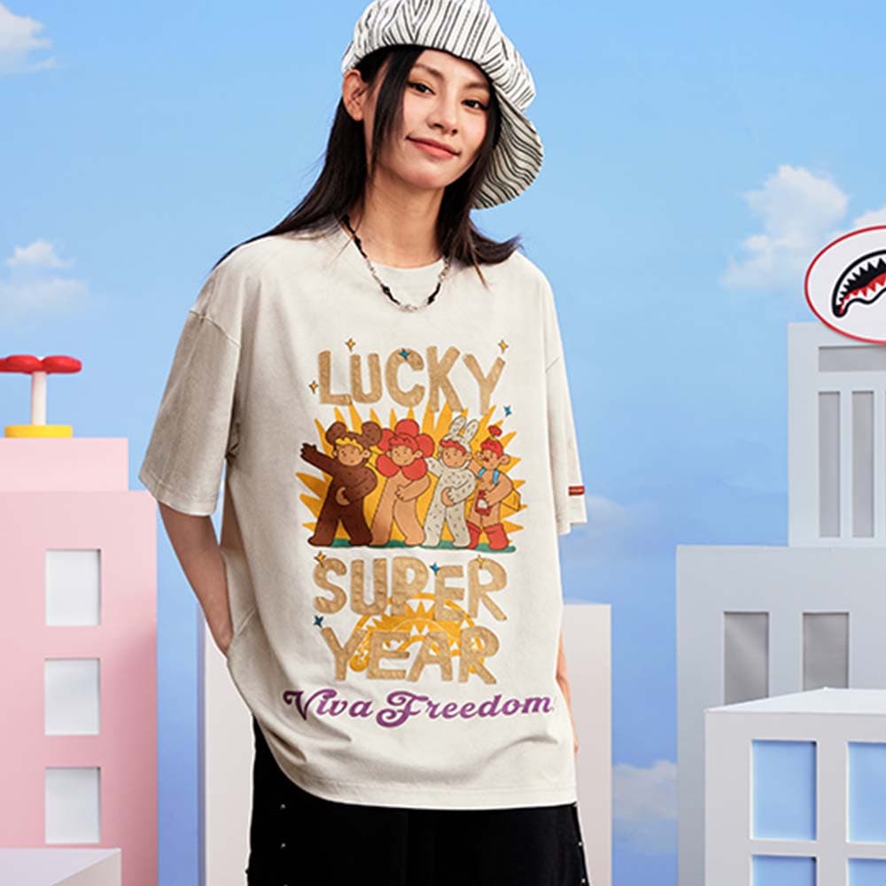 Футболка SPRAYGROUND x FEIDE Короткие рукава T-рубашки унисекс - изображение 11