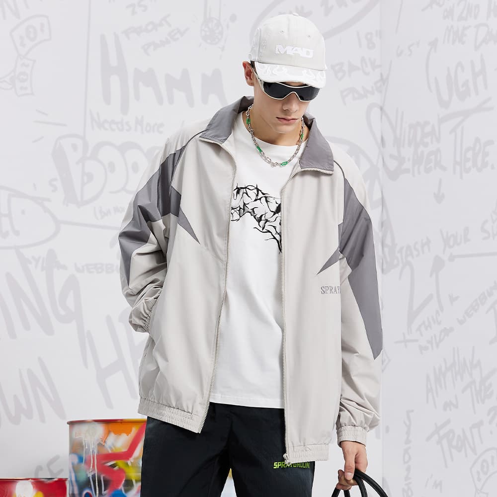Куртка SPRAYGROUND Куртки Пальто Мужской Серый белый - изображение 4