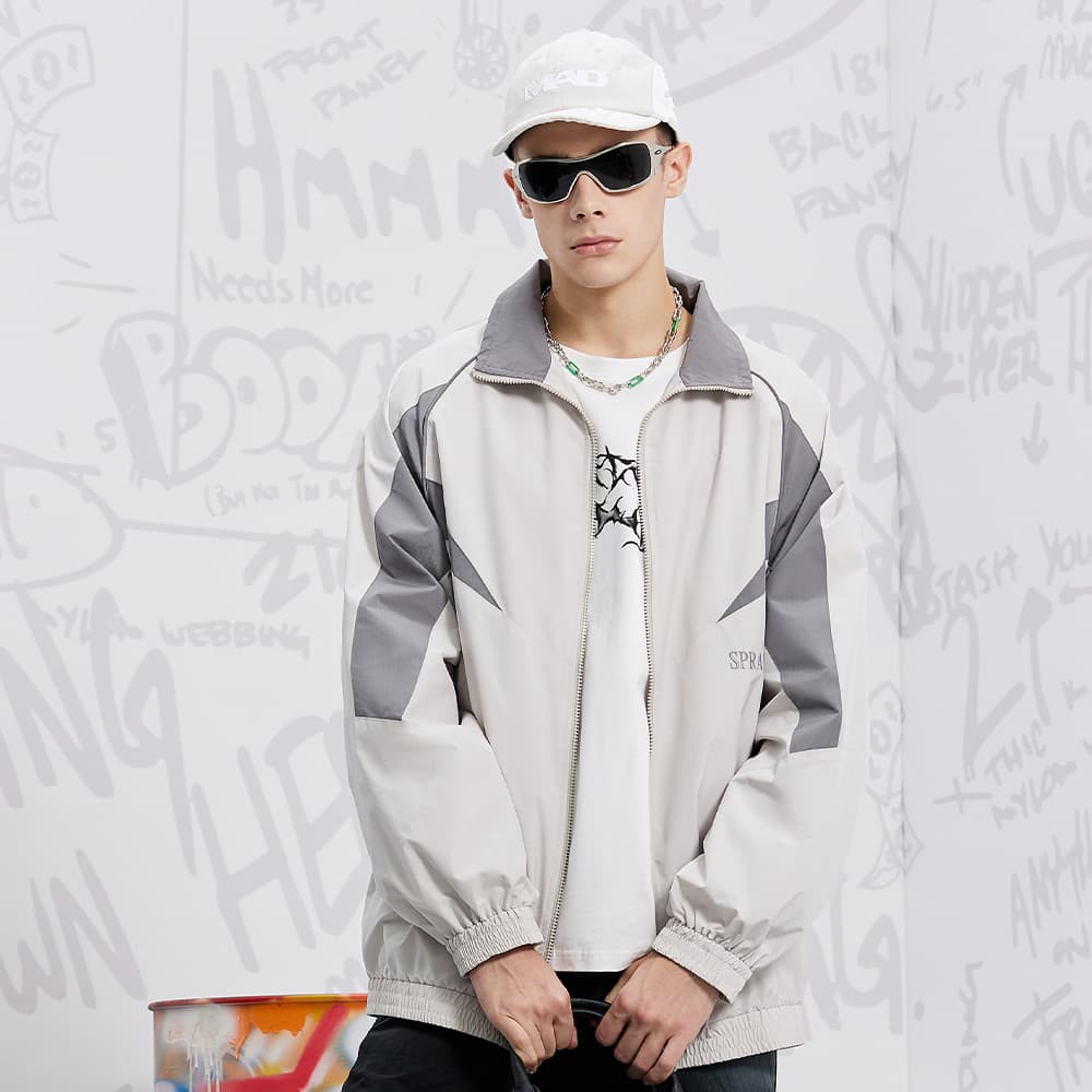 Куртка SPRAYGROUND Куртки Пальто Мужской Серый белый - изображение 3