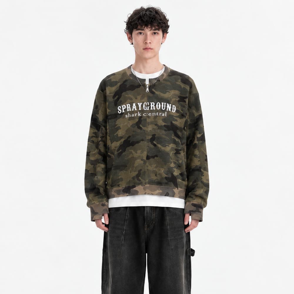 Футболка SPRAYGROUND Армейский зеленый Мужской Футболки - изображение 3