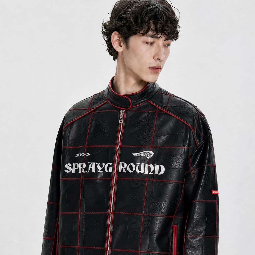 Кожаная куртки SPRAYGROUND Кожа Куртка Унисекс - изображение 4