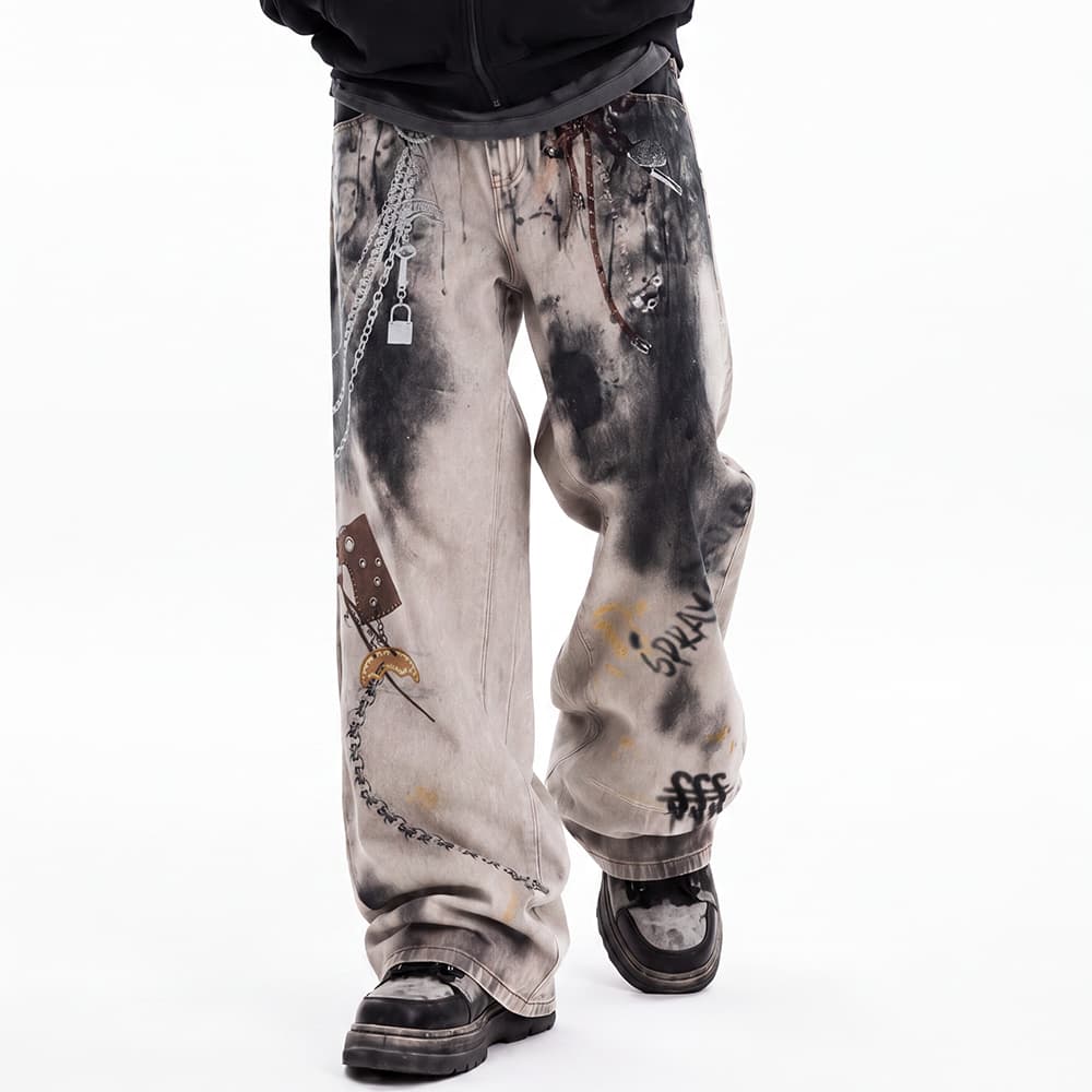 Штаны SPRAYGROUND Песок Унисекс Джинсы - изображение 3