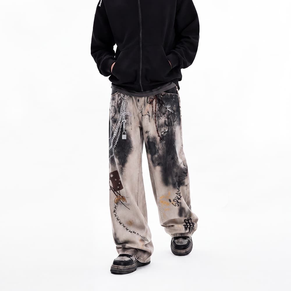 Штаны SPRAYGROUND Песок Унисекс Джинсы - изображение 4