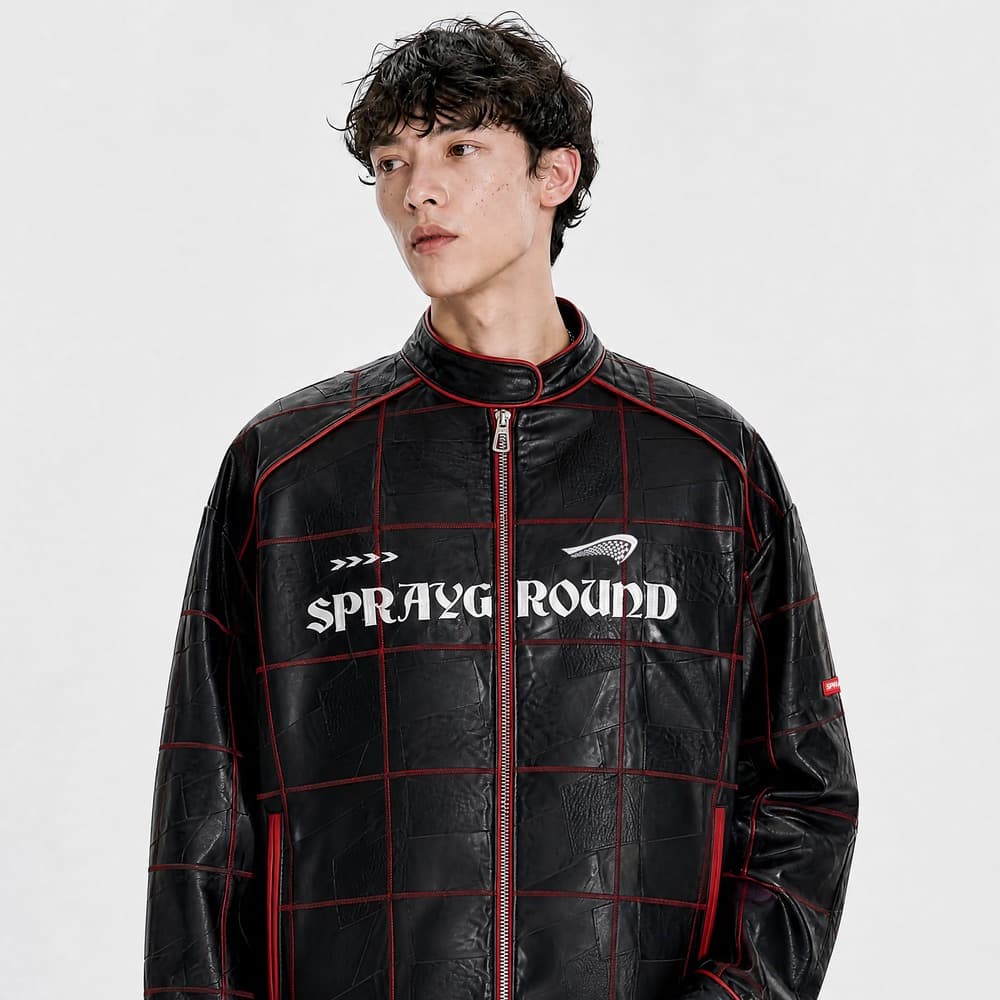 Кожаная куртки SPRAYGROUND Кожа Куртка Унисекс - изображение 5