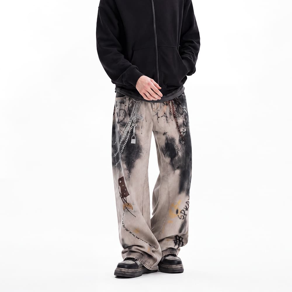 Штаны SPRAYGROUND Песок Унисекс Джинсы - изображение 5