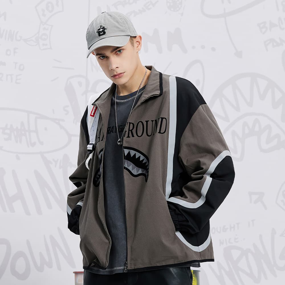 Куртка SPRAYGROUND Куртки и пальто унисекс среднего серого цвета - изображение 4