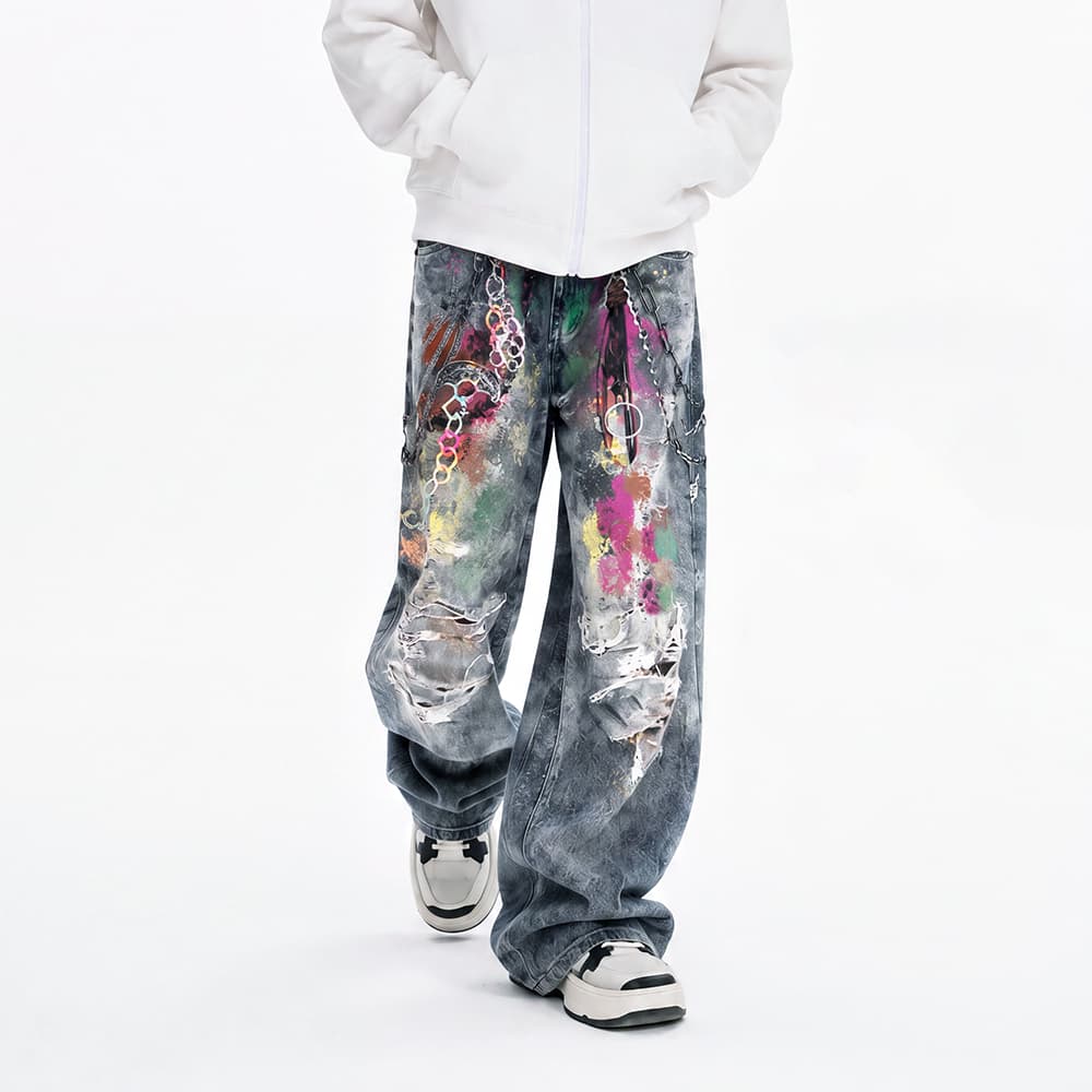 Штаны SPRAYGROUND Джинсовый синий Унисекс Джинсы - изображение 4
