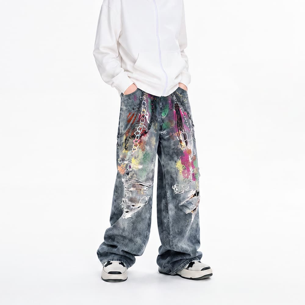 Штаны SPRAYGROUND Джинсовый синий Унисекс Джинсы - изображение 5