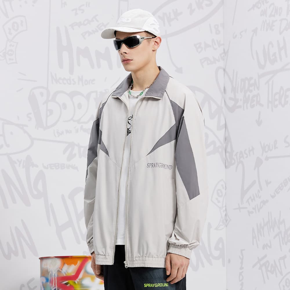 Куртка SPRAYGROUND Куртки Пальто Мужской Серый белый - изображение 5