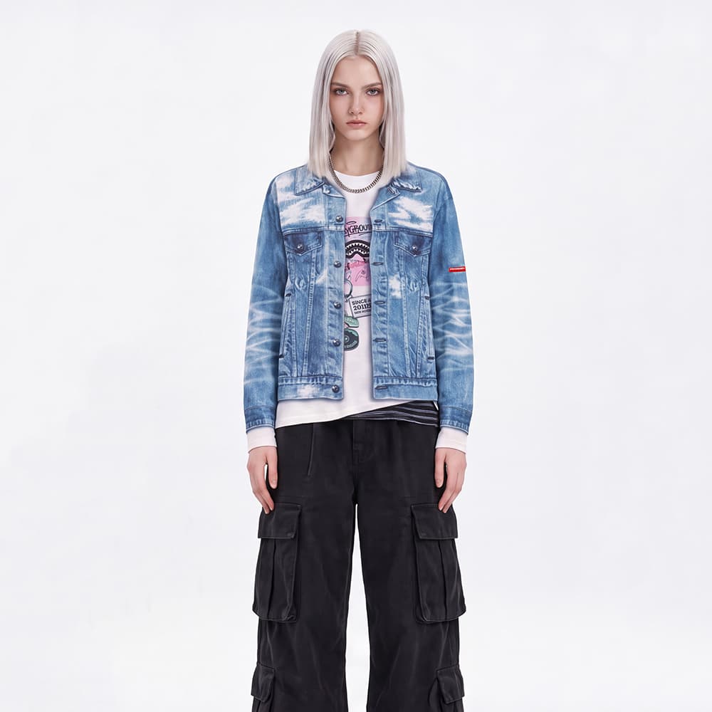 Футболка SPRAYGROUND Джинсовый синий Женские Футболки - изображение 4