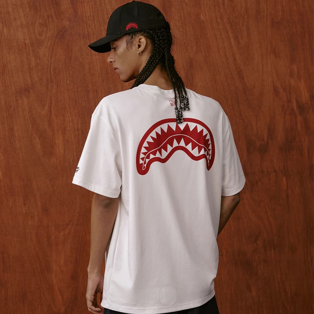 Футболка SPRAYGROUND | NBA HWC Miami Heat - Натуральный белый Мужские футболки - изображение 6