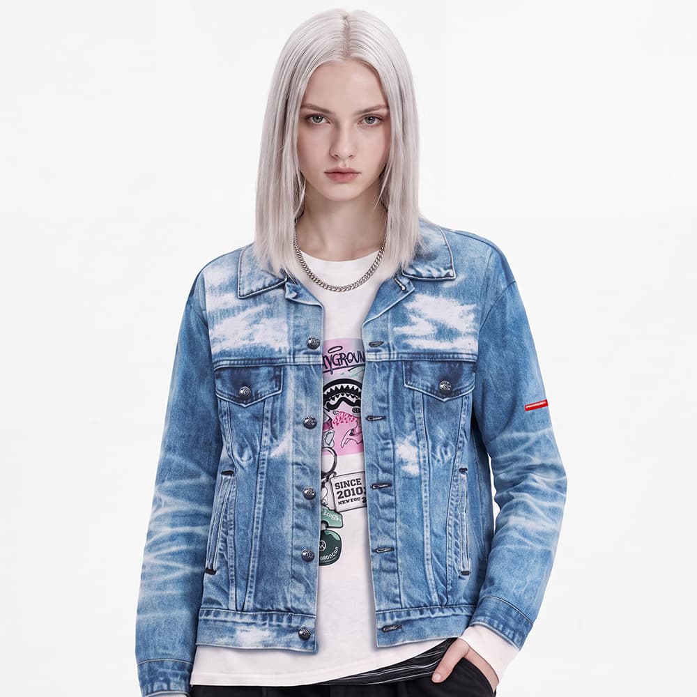 Футболка SPRAYGROUND Джинсовый синий Женские Футболки - изображение 3