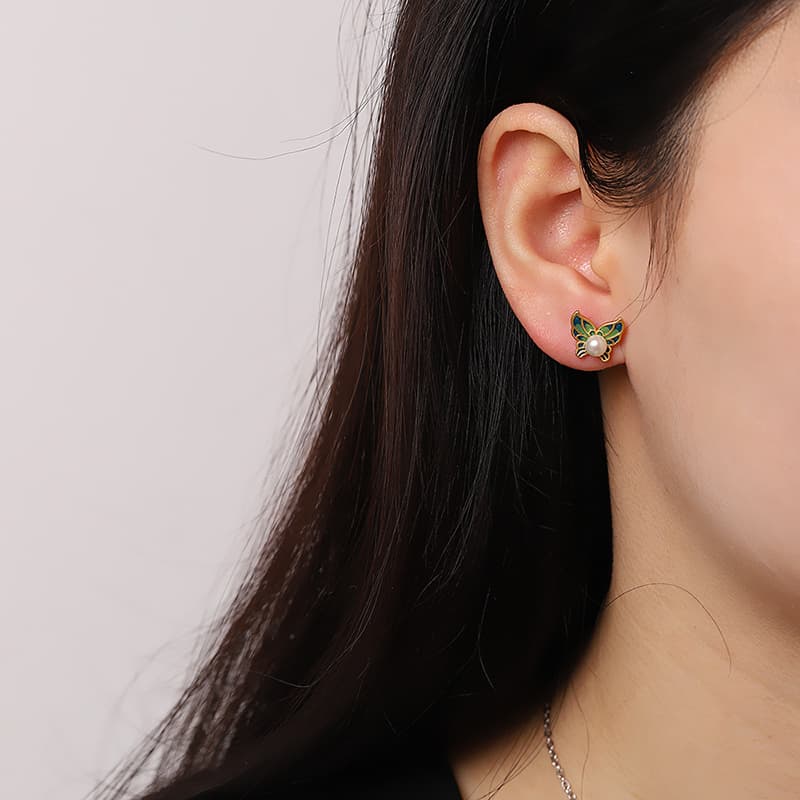 Серьги Xiaoyinjiang Butterfly Earrings 925 Silver - изображение 3