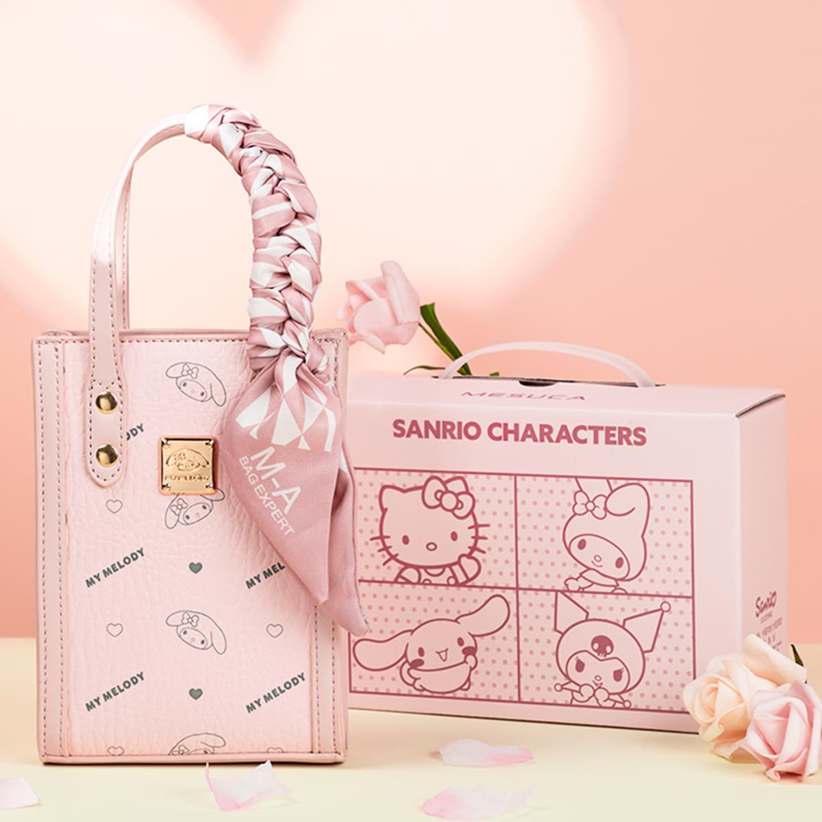 Сумка Sanrio My Melody Синтетическая кожа Сумка Средняя Женская Розовая - изображение 4