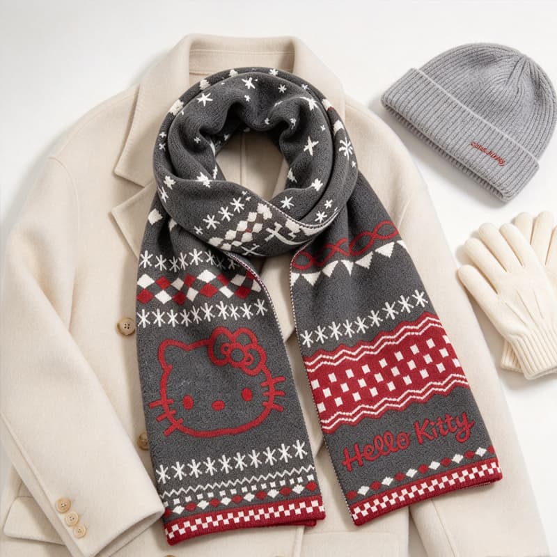 Шарф Санрио Хелло Китти Knit Scarves Unisex - изображение 3
