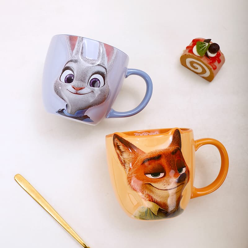 Disney Зверополис Джуди Коллаборация Керамическая Кружка Посуда Сине-Белая 550 мл - изображение 2